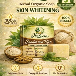 Sandal & Rice Whitening Soap-Herbvera